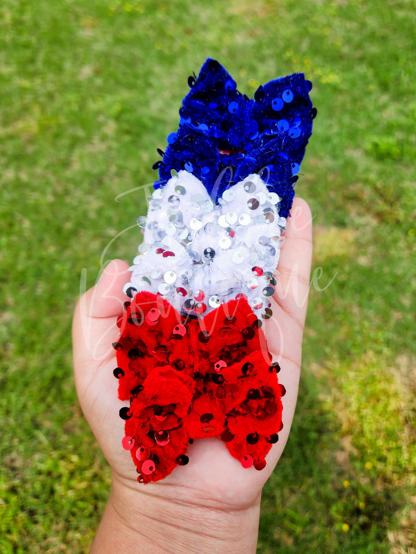Red Velvet Sequin Bow