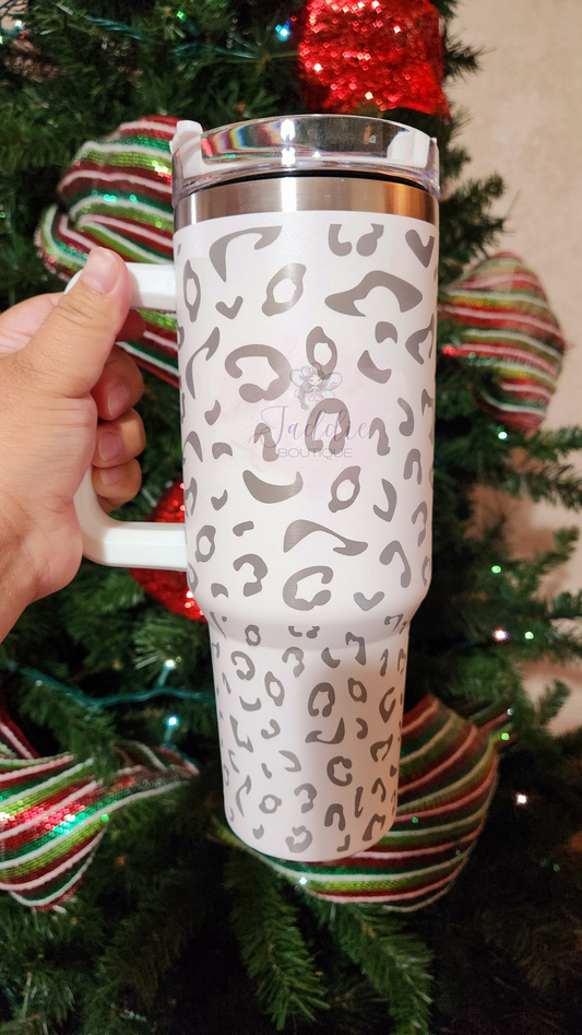 White Leopard Tumbler