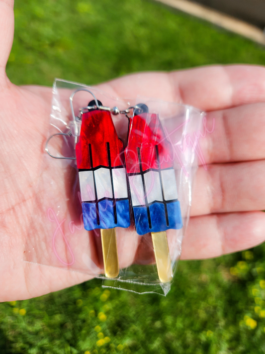 Patriotic Popsicle Earrings