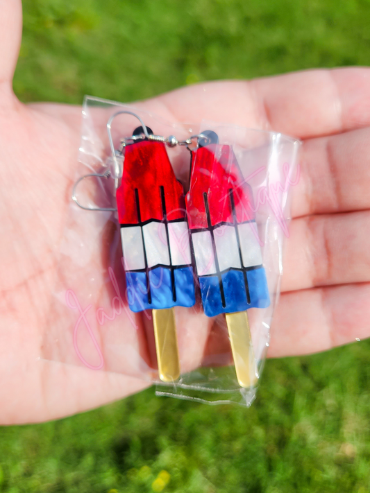 Patriotic Popsicle Earrings