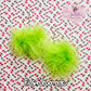 Green Pom Pom Earrings