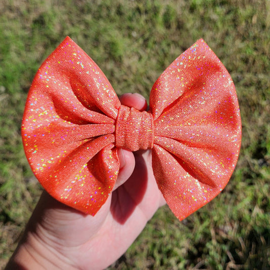 Orange Holographic Bow