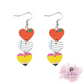 Apple, Paper, Pencil Earrings