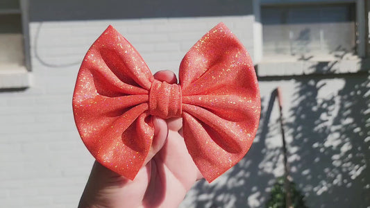 Orange Holographic Bow